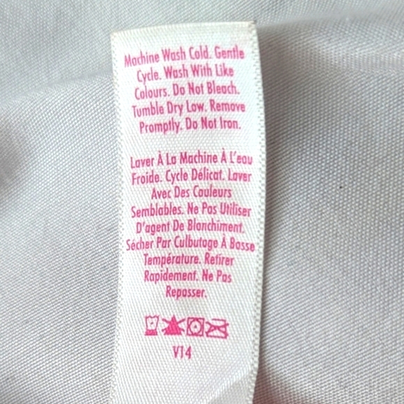 Justice Beach Girls (Size 12/14 - Large) Pink Colorful Bikini/Crop Top - Picture 8 of 8